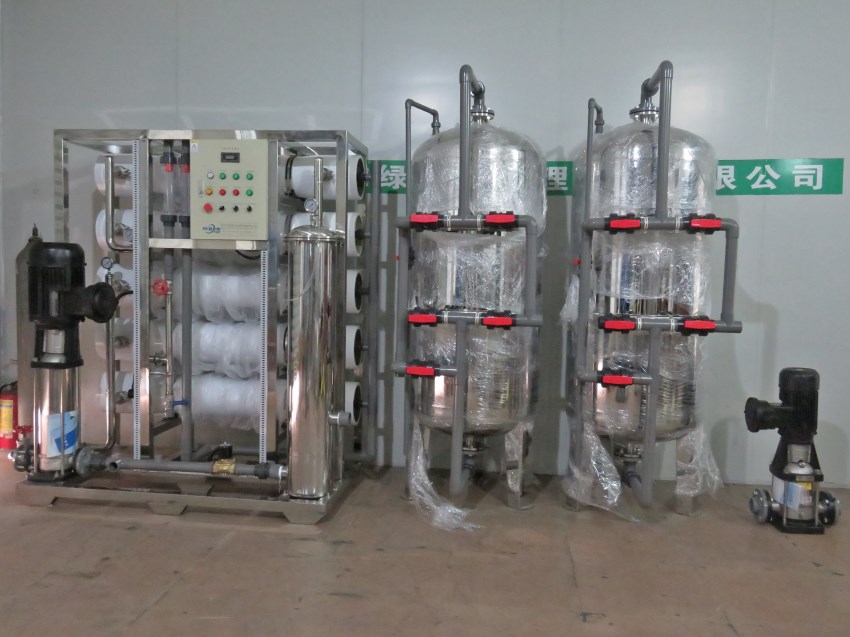5吨玻璃清洗纯水机 一级反渗透纯水处理设备