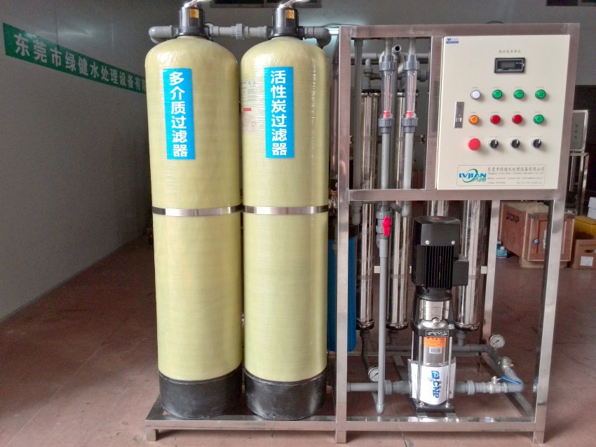 1吨RO纯水处理装置,单级反渗透纯净水设备