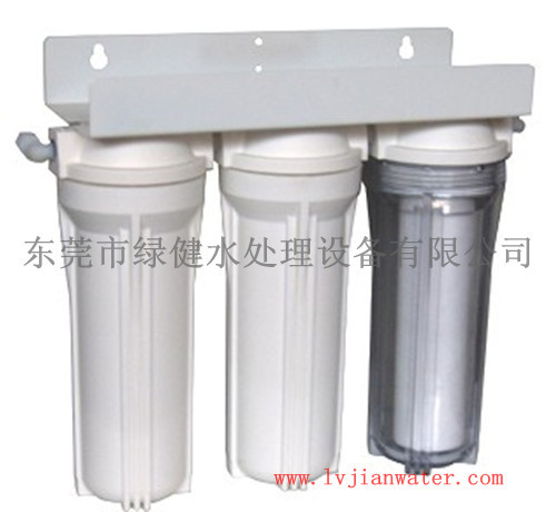 三节10寸白色过滤器/10寸三级过滤器/东莞自来水净化过滤器