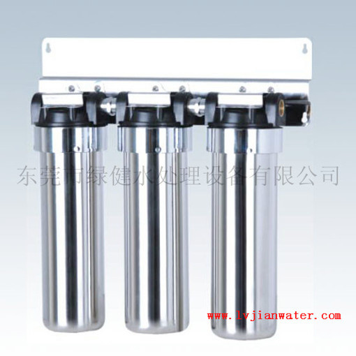 10寸不锈钢三筒净水器/东莞家用净水机/自来水过滤器
