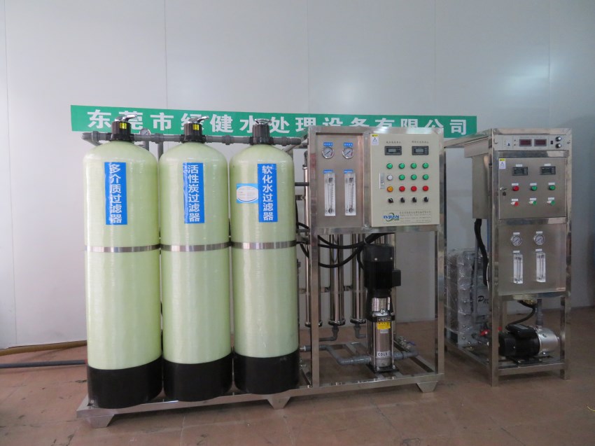 1000L/H一级RO反渗透+EDI高纯水处理设备